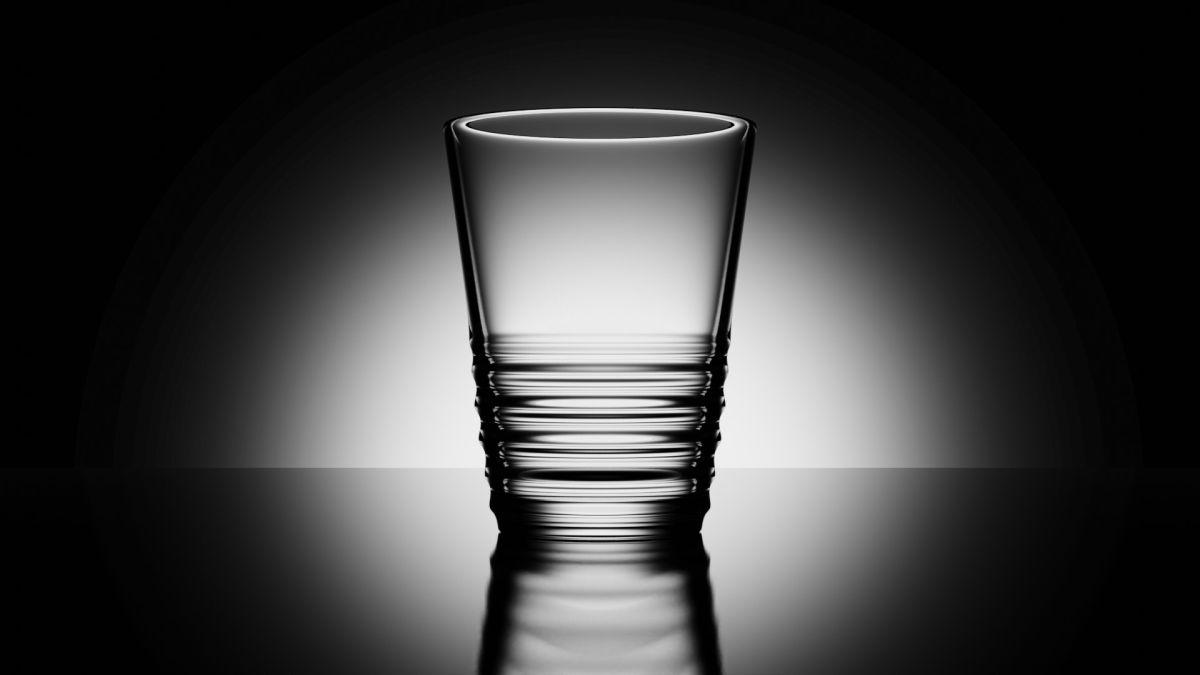 Wasserglas mit Blender erstellt (Bild: Andreas Rabe)